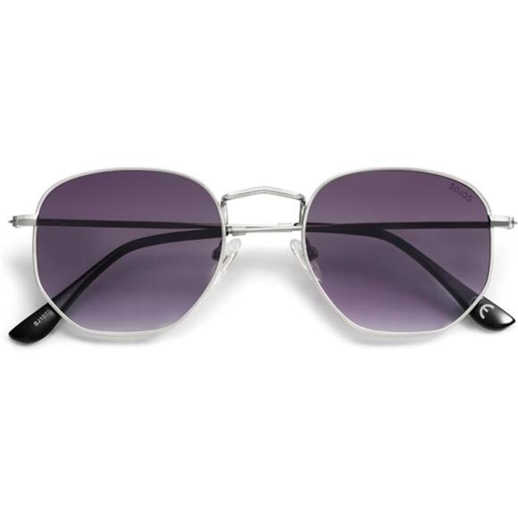 Polarized Sunglasses for Women Men Small Hexagonal Polygon Mirrored Lens